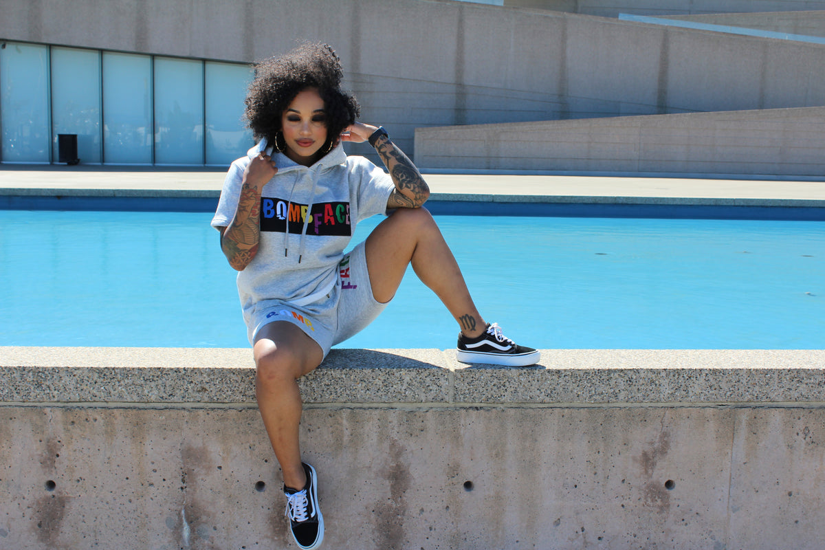 Nameplate Short sleeve hoodie