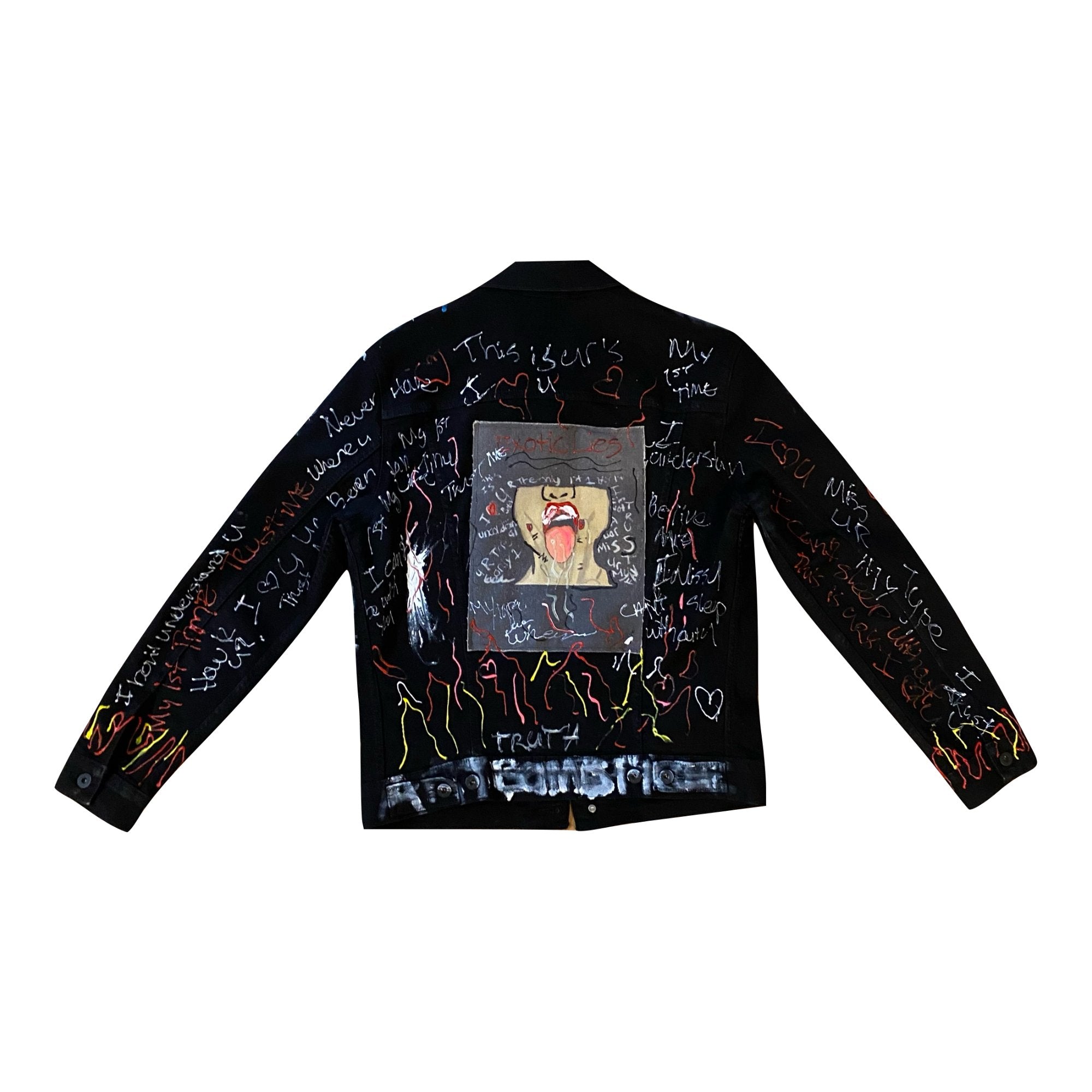 Custom Black Jean Jacket - BombFace Brand