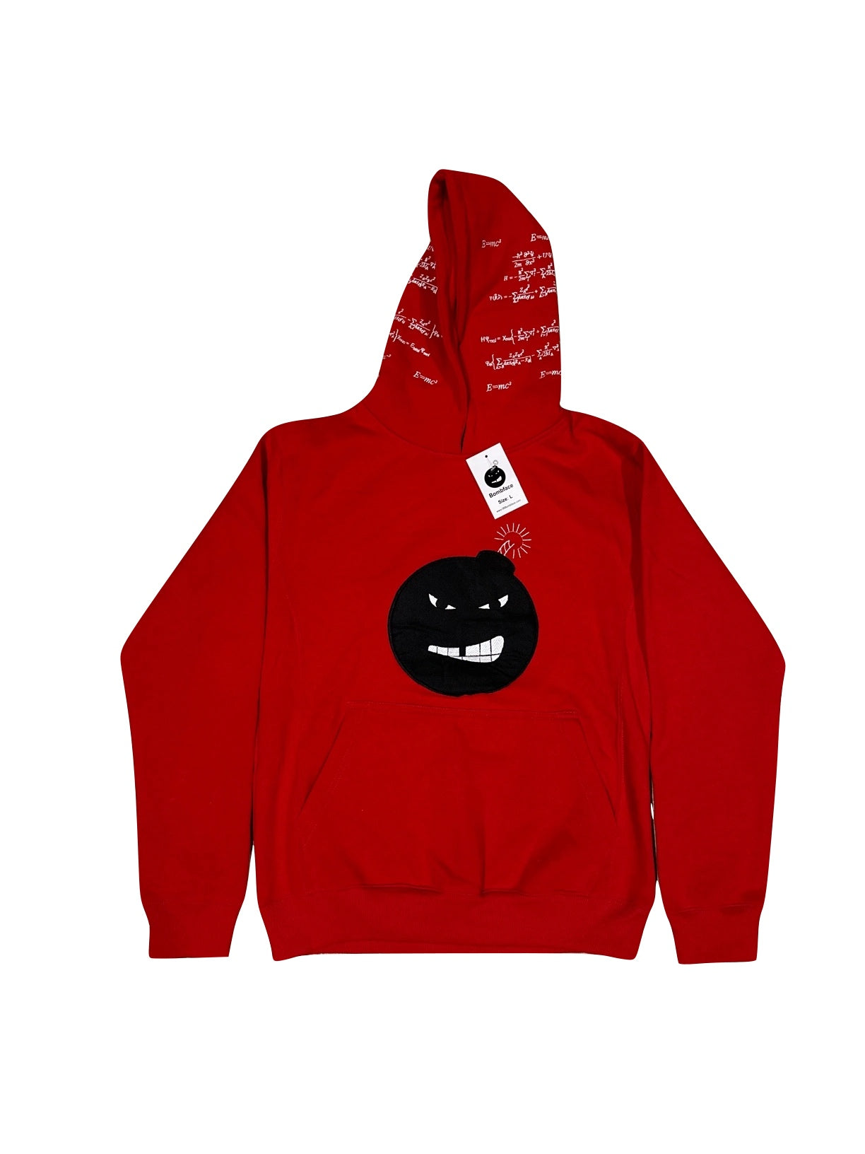 The Formula, Science hoodie, math hoodie, Hoodie Season, Red Hoodie, Hoodie, Streetwear, BombFace Hoodie, BombFace Brand, Clothing Brand, Style, Fashion, red, Sweatshirt