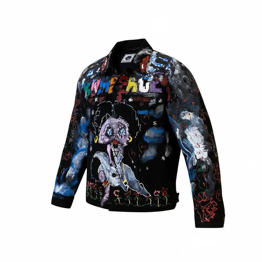 Chaqueta vaquera negra personalizada