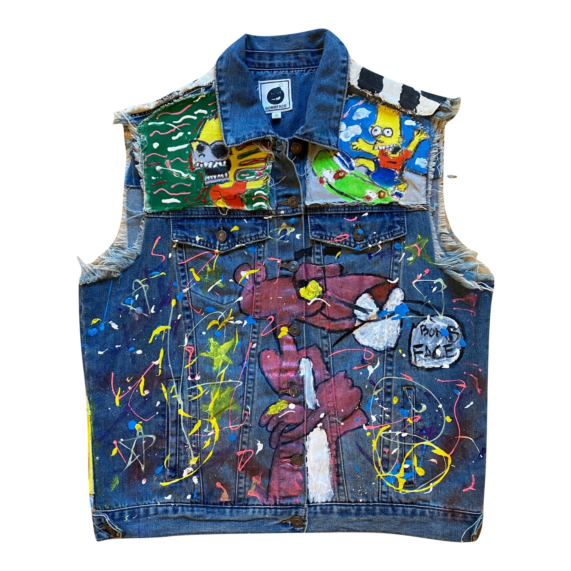 Custom Jean Vest - BombFace Brand