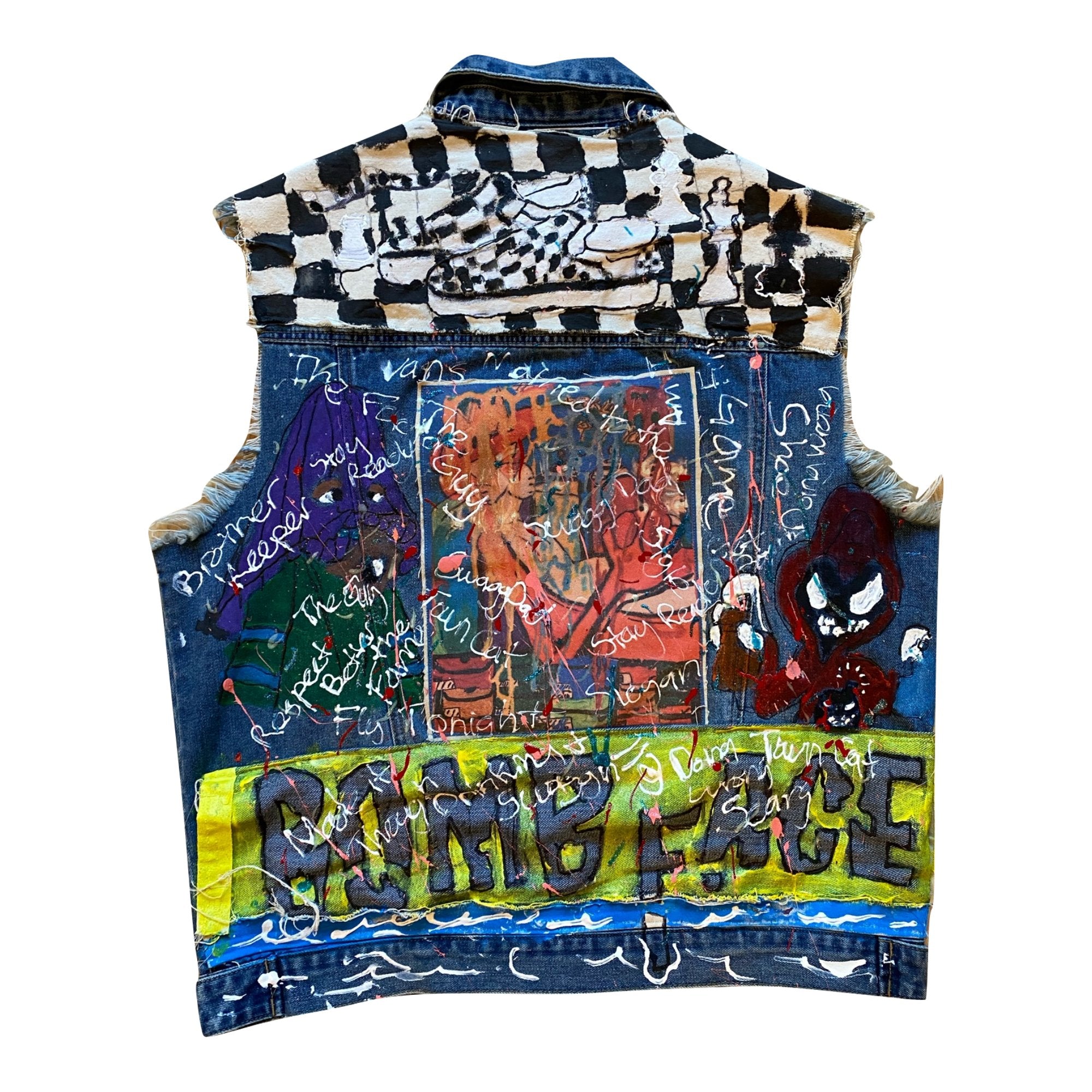 Custom Jean Vest - BombFace Brand