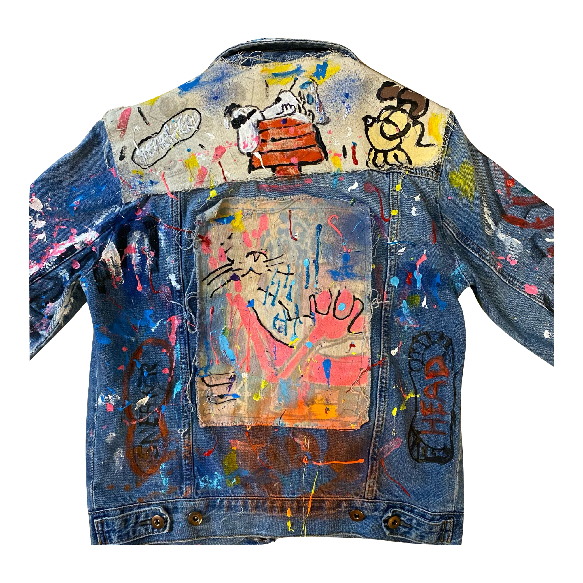 Custom Jacket, Painted jacket acrylic paint, blue jean jacket, custom style jean jacket, 