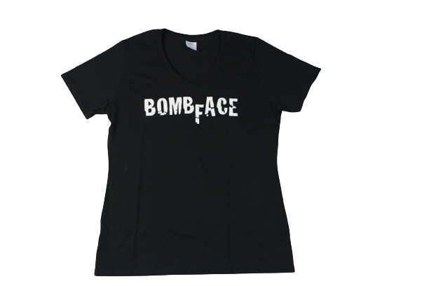 BombFace Nameplate Women V-neck